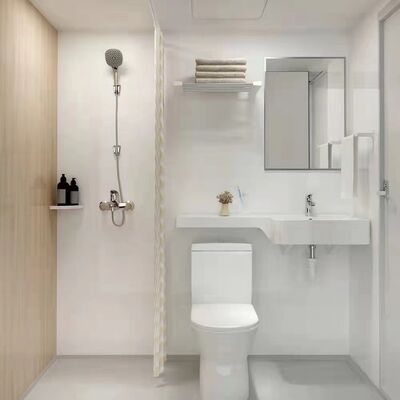 lavabo en SMC sur mesure en forme de P, lavabo de salle de bain en SMC moulé monobloc